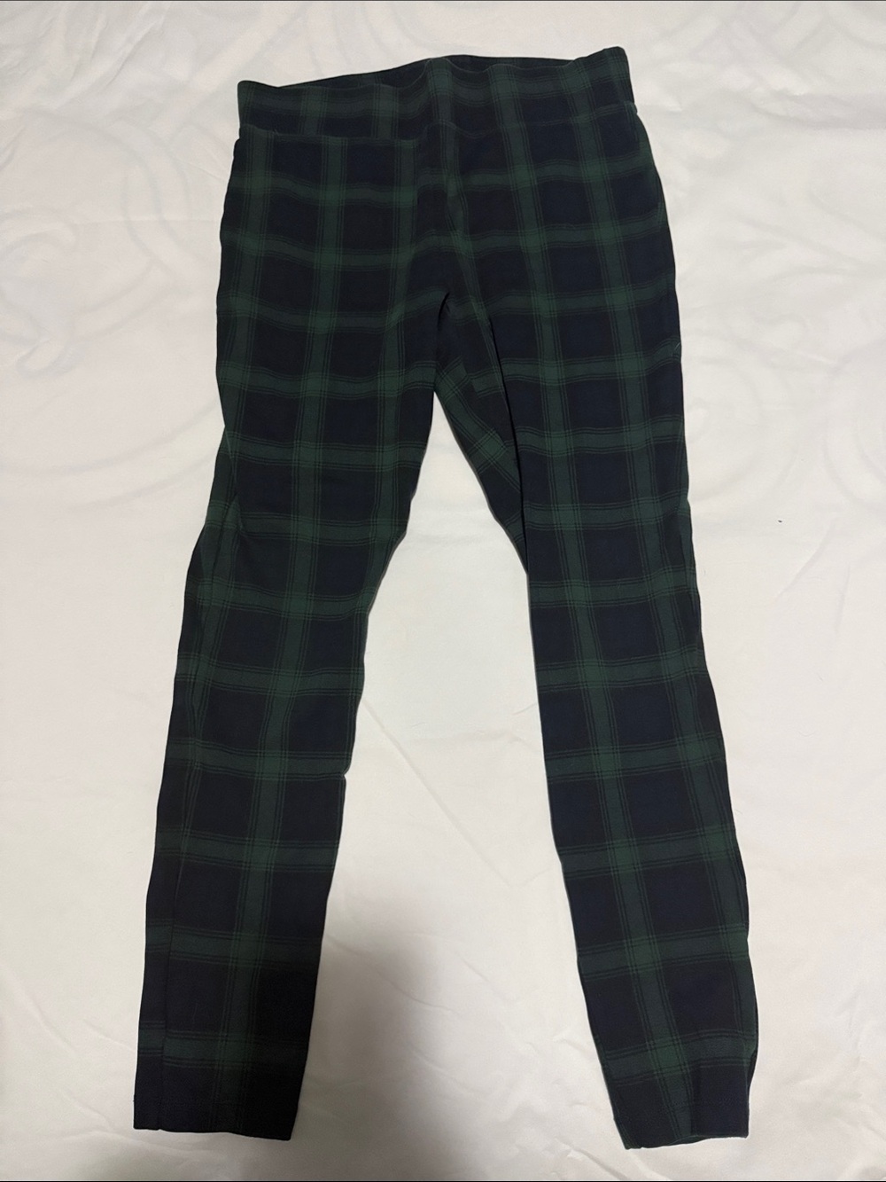 LOFT Women’s Blue/Black and Green Plaid Skinny Pants